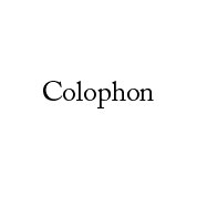 colophon